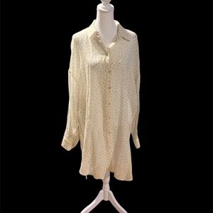 NWT Zara long sleaze semi sheer blouse